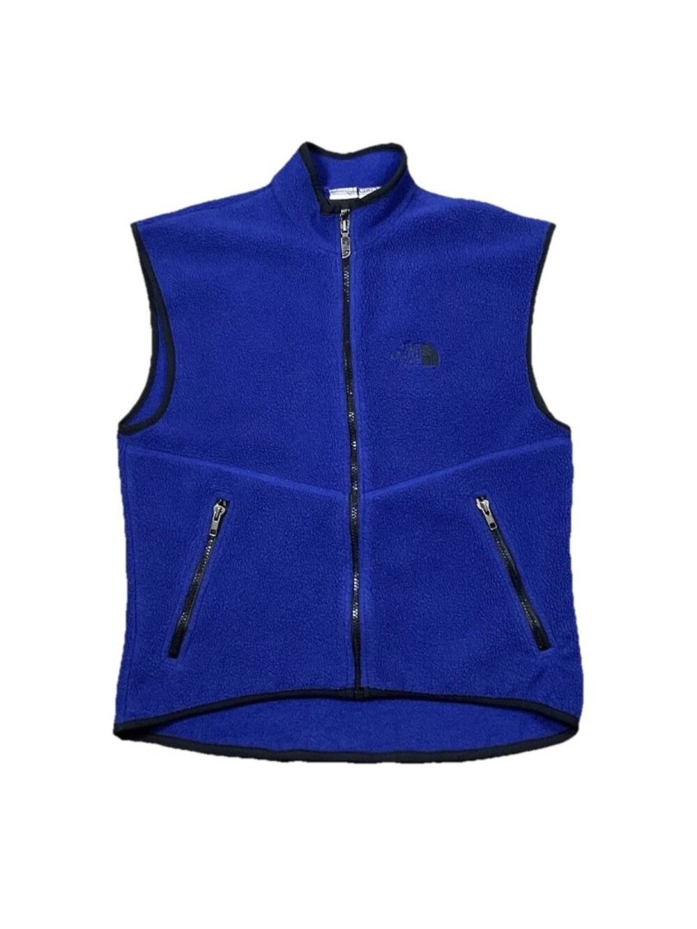 VTG The North Face Blue Black Fleece Vest Women’s Small Petite Outdoors Gorpcore